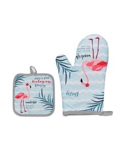 Cool Baby 2-Piece Cotton Oven Pad & Gloves Multicolor 28x17cm  - Image 1