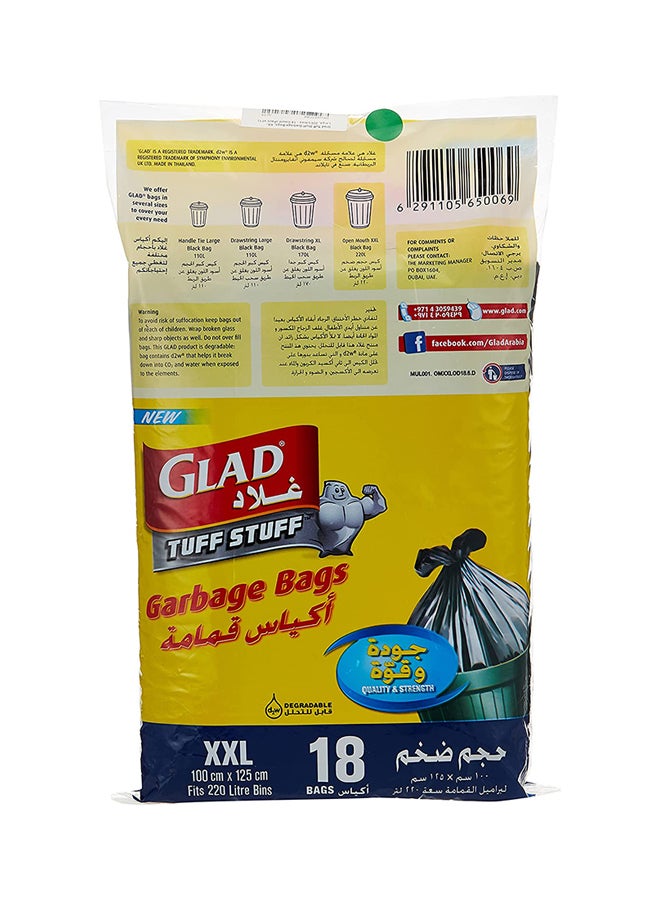 Glad - Tuff Stuff Garbage XX-Large Bags 220 Litres 18 count - Image 1