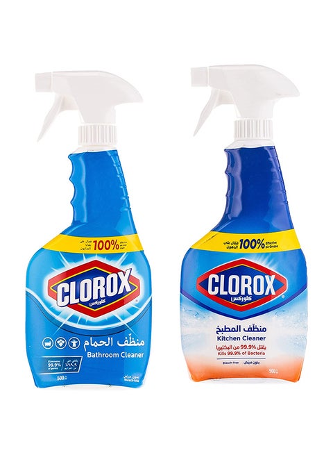 Bleach Free, Disinfecting Kitchen Cleaner And Bathroom Cleaner, Pack Of 2 500ml
