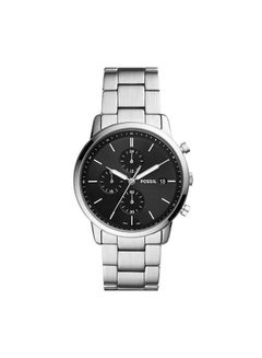 FOSSIL Men's Minimalist Chrono Round Shape Stainless Steel Chronograph Wrist Watch FS5847 - 42mm - Silver  - Image 1