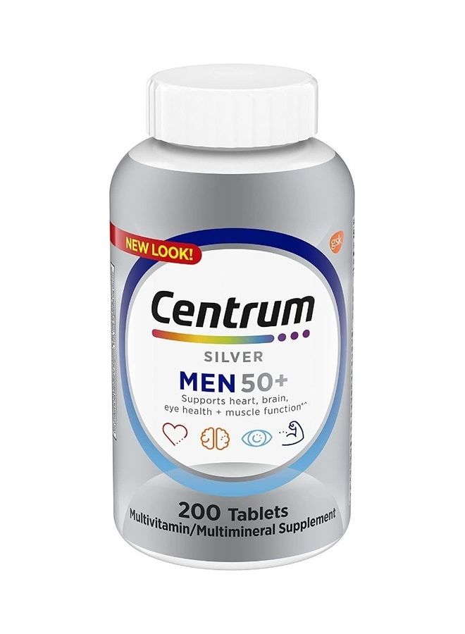 Centrum Silver Multivitamin For Men 50 Plus Multimineral Supplement 200 Ct 
