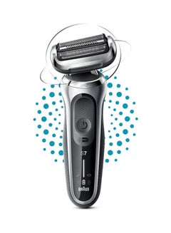 BRAUN Series 7 71-S1000S Wet & Dry Shaver With Travel Case Black/Silver  - Image 2