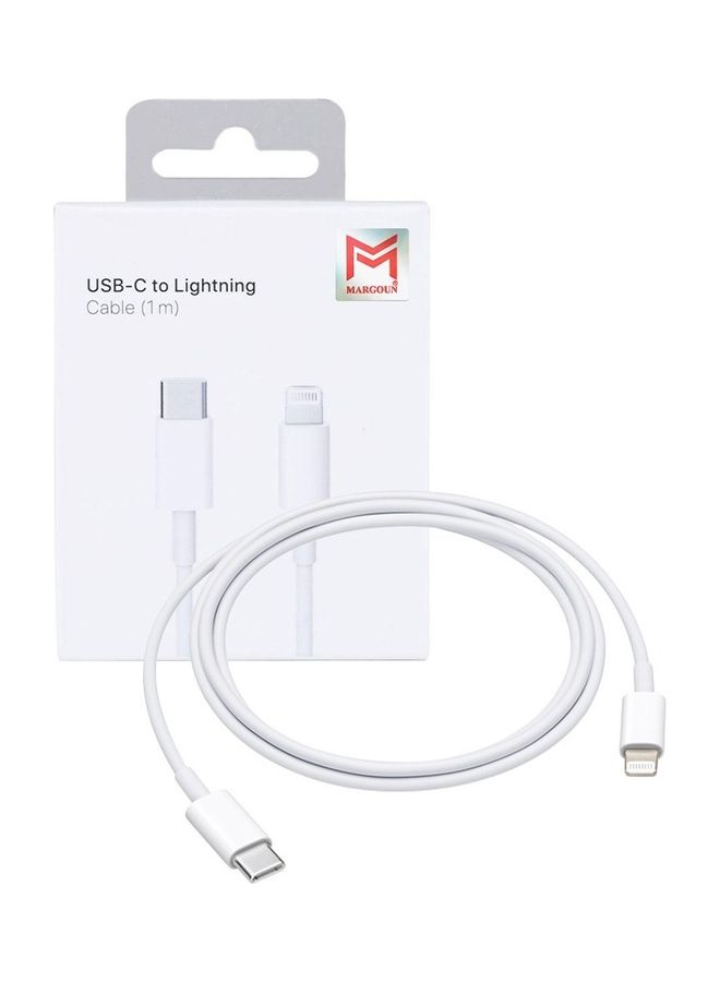 MARGOUN - USB-C to Lightning Cable 1m White - Image 1