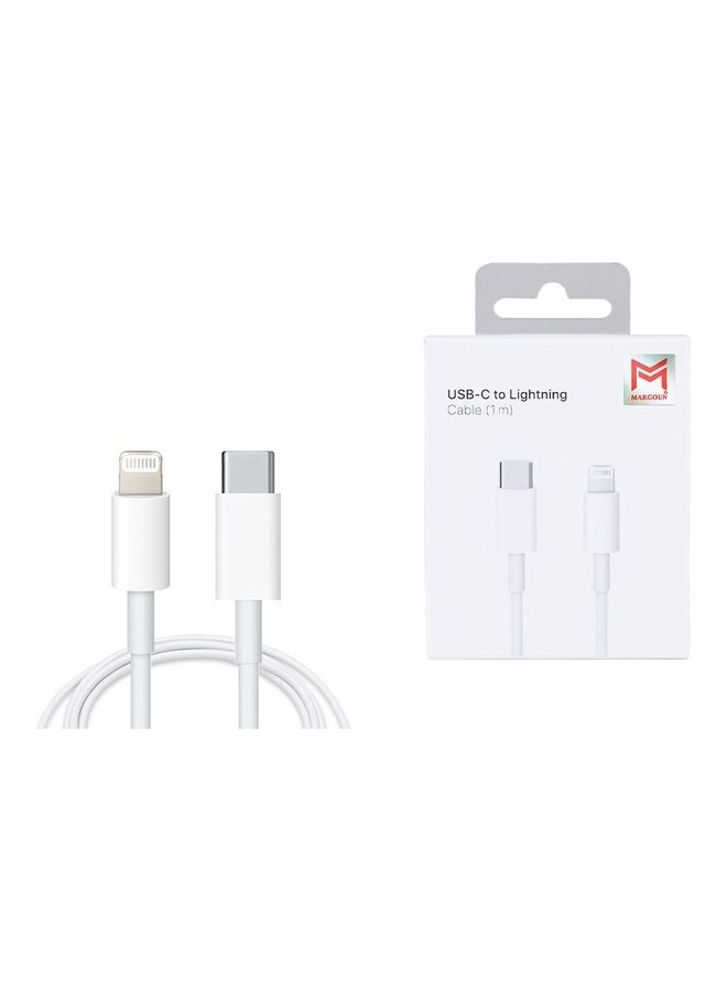 MARGOUN - USB-C to Lightning Cable 1m White - Image 1