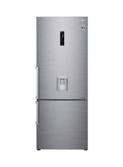 LG 446 Liter Bottom Freezer Refrigerators With Water Dispenser Inverter Linear Compressor (International Version) GCF689BLCM Silver  - Image 1