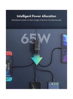 RAVPOWER 65.0 mAh Pioneer 65W Power Bank and Charging Dock 4 Ports Support PD Technology Black  - Image 3