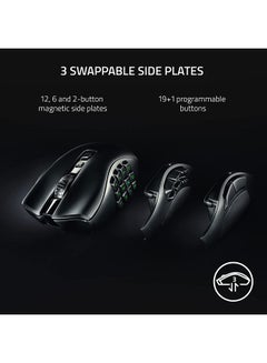 RAZER Naga V2 Pro MMO Wireless Gaming Mouse, 30000 DPI Optical Sensor, 2.4GHz, Bluetooth, Wireless & Wired, 10/14/20 Programable Buttons, 90MClicks, Up to 150H Battery, Black | RZ01-04400100-R3G1  - Image 2