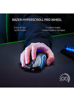 RAZER Naga V2 Pro MMO Wireless Gaming Mouse, 30000 DPI Optical Sensor, 2.4GHz, Bluetooth, Wireless & Wired, 10/14/20 Programable Buttons, 90MClicks, Up to 150H Battery, Black | RZ01-04400100-R3G1  - Image 3