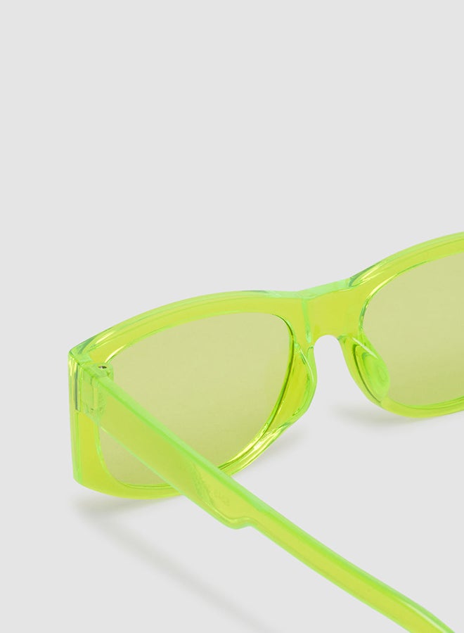Women's Sunglass With Durable Frame Lens Color Green Frame Color Green - Image 2