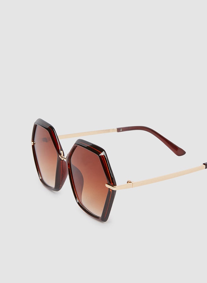 Women's Sunglass With Durable Frame Lens Color Brown Frame Color Brown - Image 3