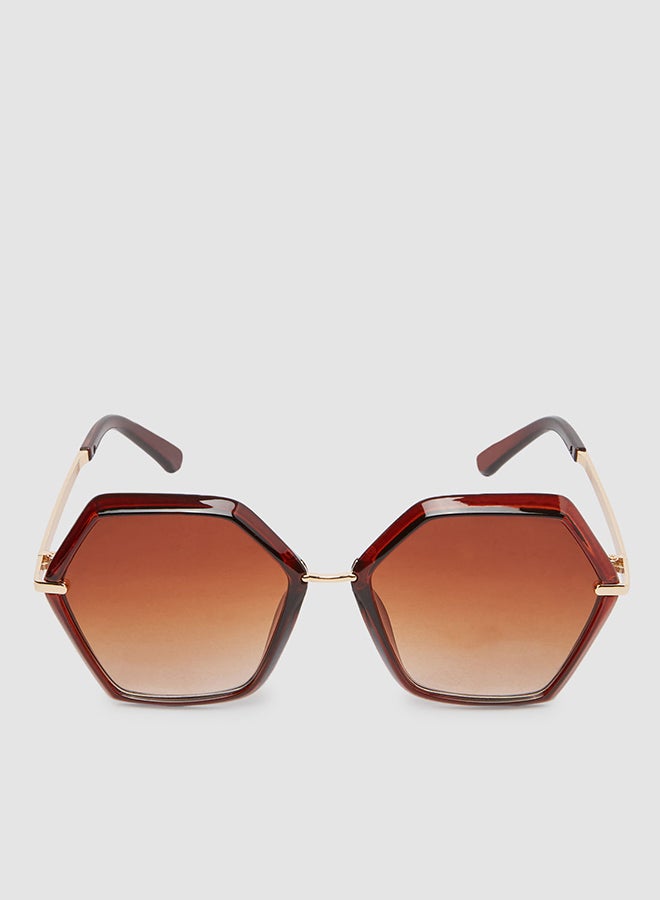 Women's Sunglass With Durable Frame Lens Color Brown Frame Color Brown - Image 1