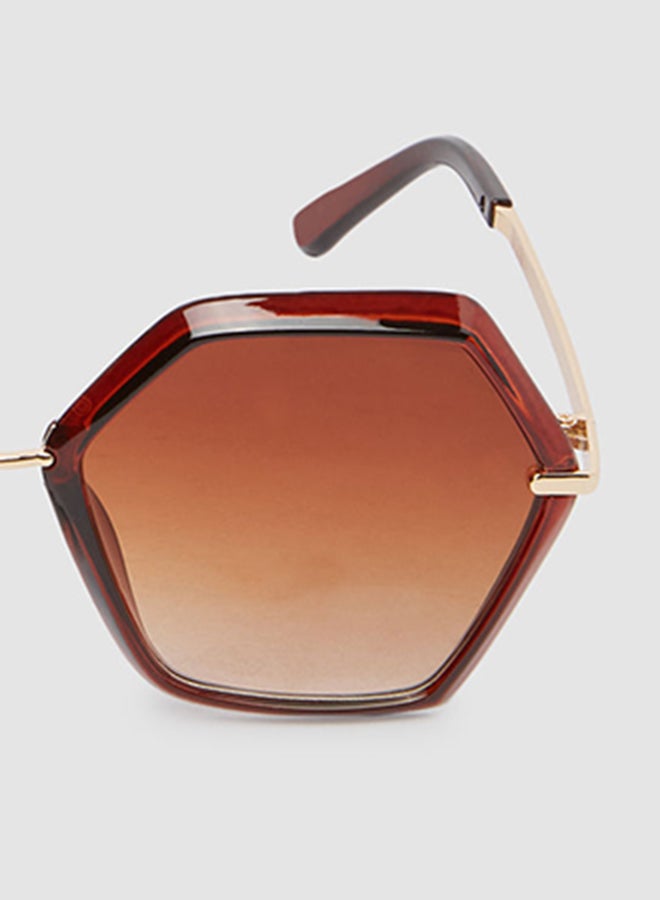 Women's Sunglass With Durable Frame Lens Color Brown Frame Color Brown - Image 5