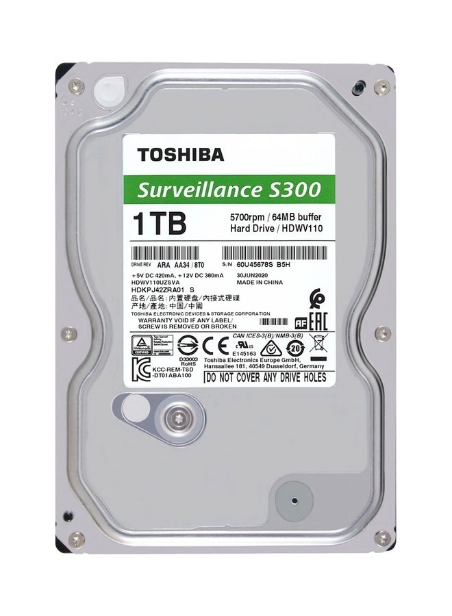 S300 Surveillance Hard Drive 1TB Hdwv110uzsva Metal