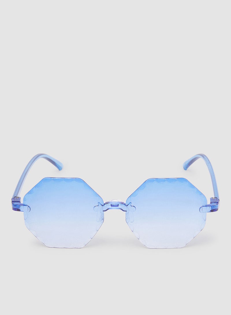 Women's Sunglass With Durable Frame Lens Color Blue Frame Color Blue - Image 1