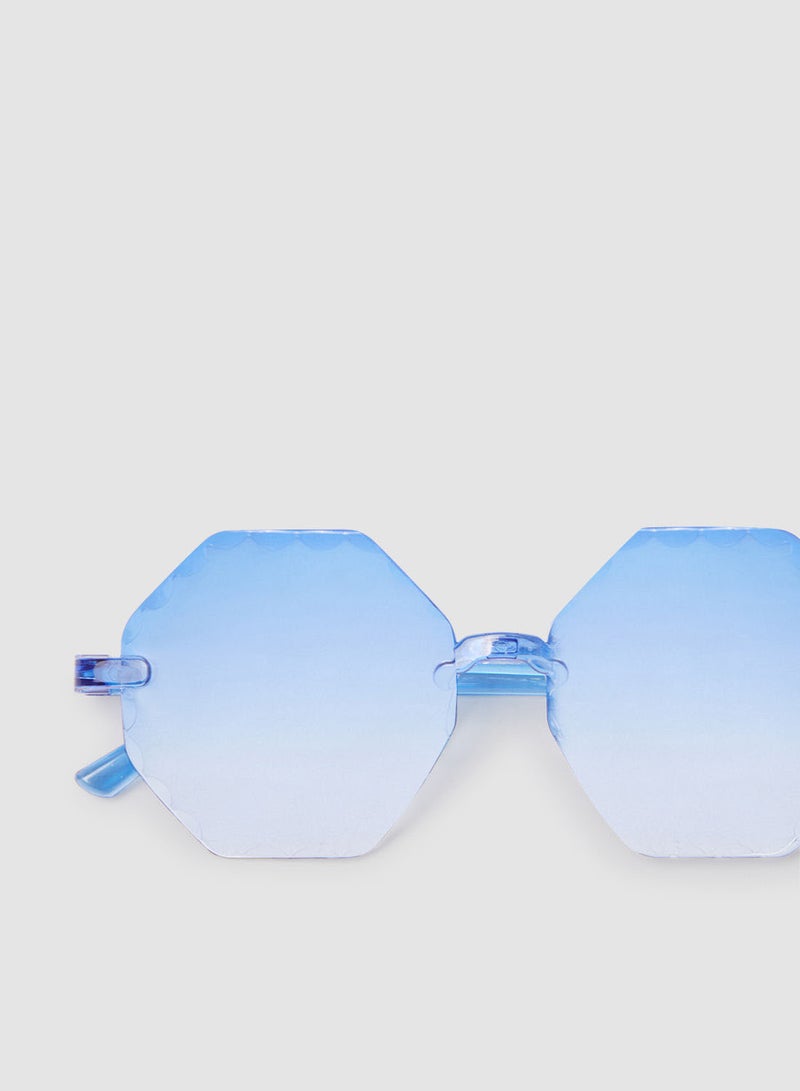 Women's Sunglass With Durable Frame Lens Color Blue Frame Color Blue - Image 4