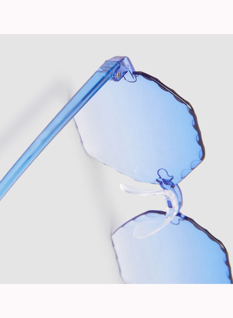 Women's Sunglass With Durable Frame Lens Color Blue Frame Color Blue - Image 5