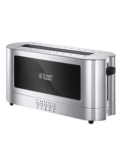 Long Slot Toaster - 1420W, Toast Technology, 7 Settings, Defrost/Reheat/Cancel, Glass View, Stainless Steel 1420 W 23380 Silver