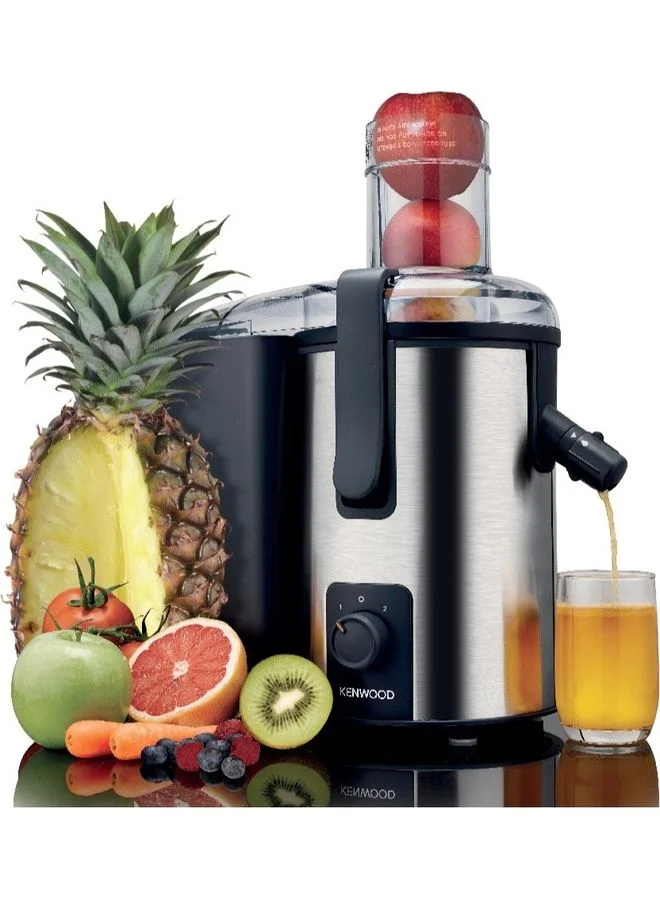 KENWOOD Juicer Stainless Steel Juice Extractor With 75mm Wide Feed Tube 2 Speed Anti Drip For Home Office Restaurant And Cafeteria 700 W JEM50.000BS Silver