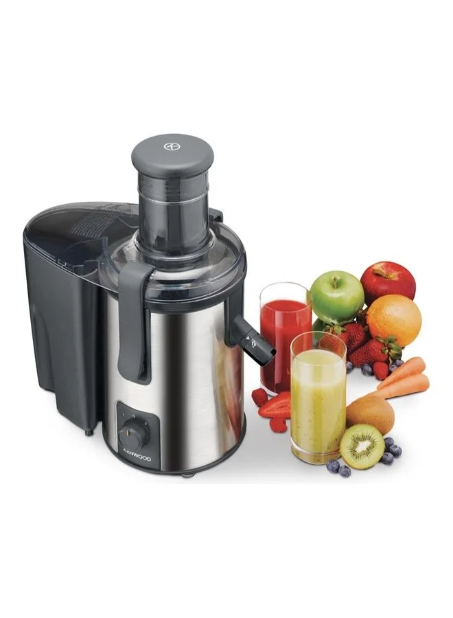 KENWOOD Juicer Stainless Steel Juice Extractor With 75mm Wide Feed Tube 2 Speed Anti Drip For Home Office Restaurant And Cafeteria 700 W JEM50.000BS Silver