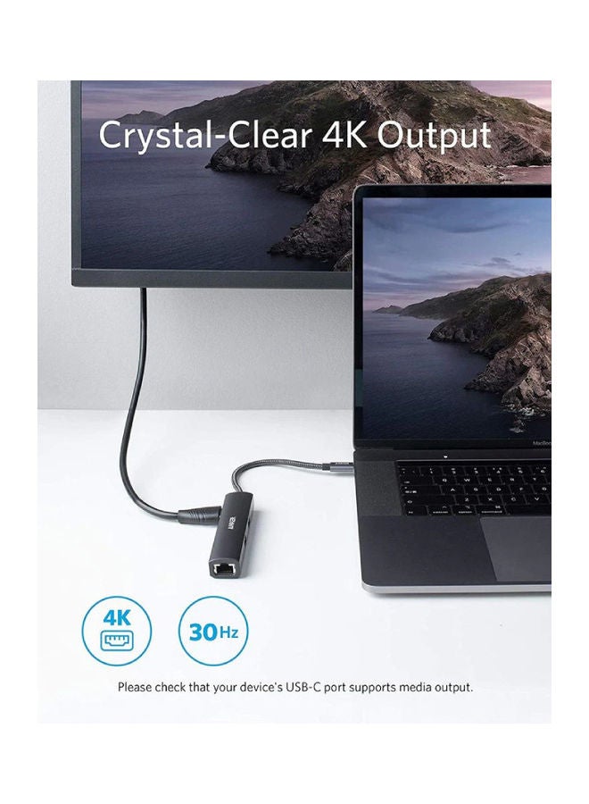 Anker - Premium 5-in-1 USB-C Hub A8338HA1 Grey - Image 1