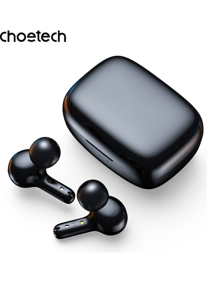 CHOETECH - Chotech True Wireless Earbuds, Big Bass 4 Mics Clear Calls automatic noise reduction IPX8 waterproof Sensitive touch control Comfortable to wear Bluetooth 5.2 Tiny Size black - Image 1