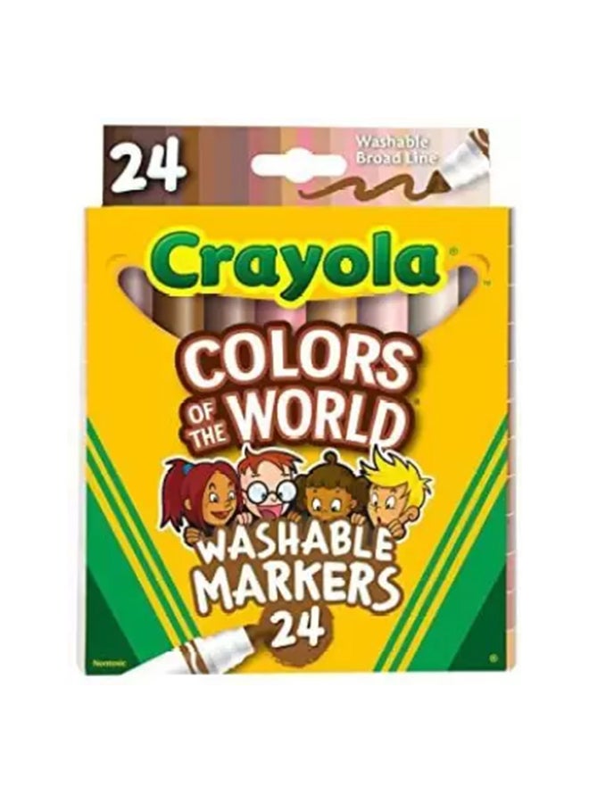 Crayola 24-Piece Colors of the World Fine Line Washable Skin Tone Markers 18.73x8.89x4.45cm - Image 2