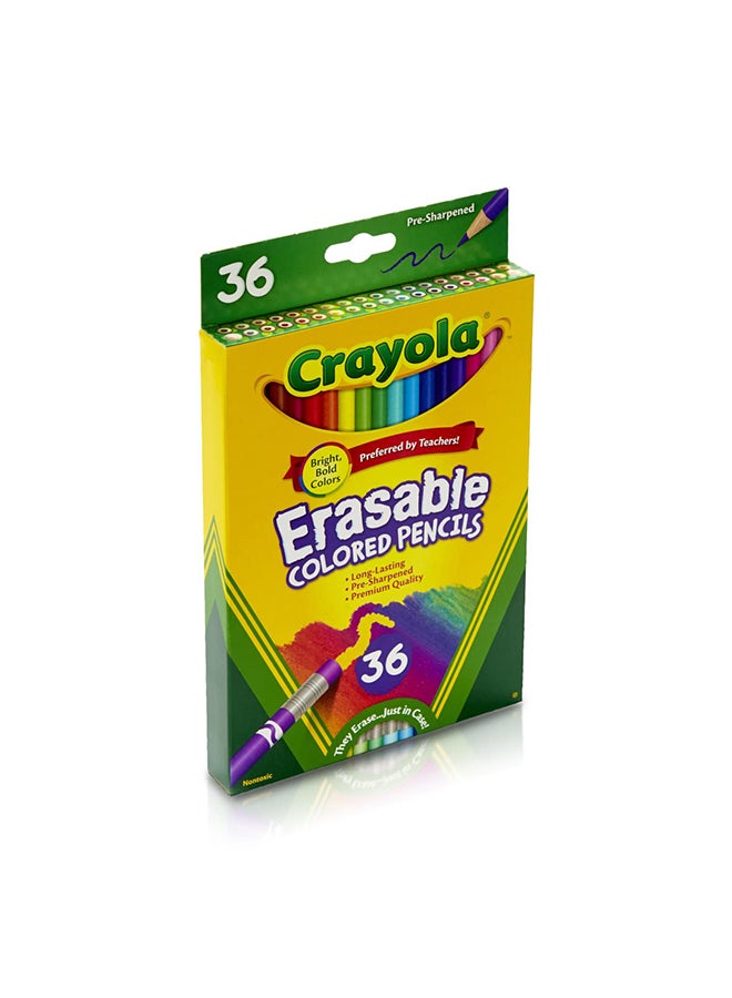 Crayola 36-Piece Erasable Colored Pencils ‎1.75 x 13.34 x 20.96cm - Image 4