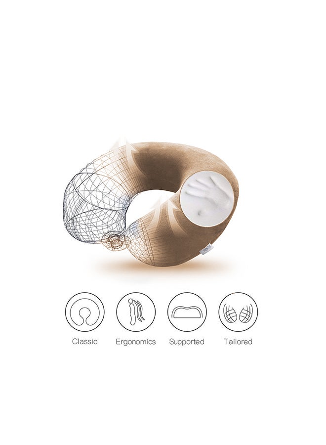 benefit Velvet Neck and Travel Pillow Velvet Beige 30 x 25 x 10cm - Image 2