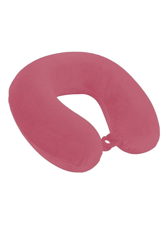 Velvet Neck and Travel Pillow Velvet Light Pink 30 x 25 x 10cm