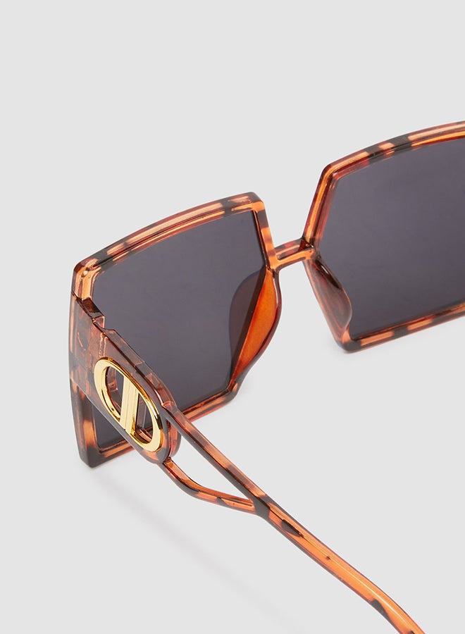 Generic - Women's Sunglass With Durable Frame Lens Color Grey Frame Color Tiger Pattern - Image 1