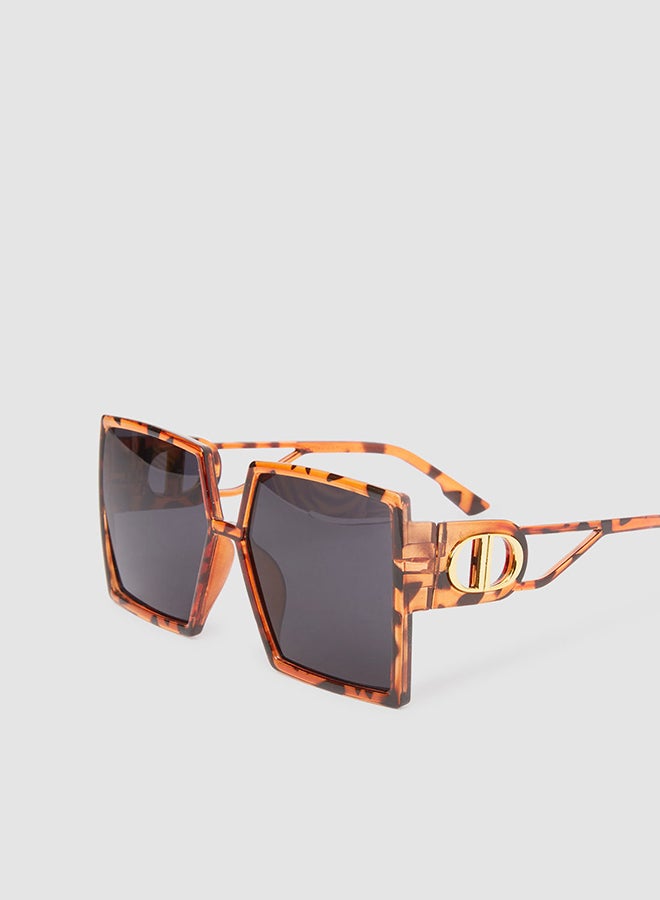 Generic - Women's Sunglass With Durable Frame Lens Color Grey Frame Color Tiger Pattern - Image 1