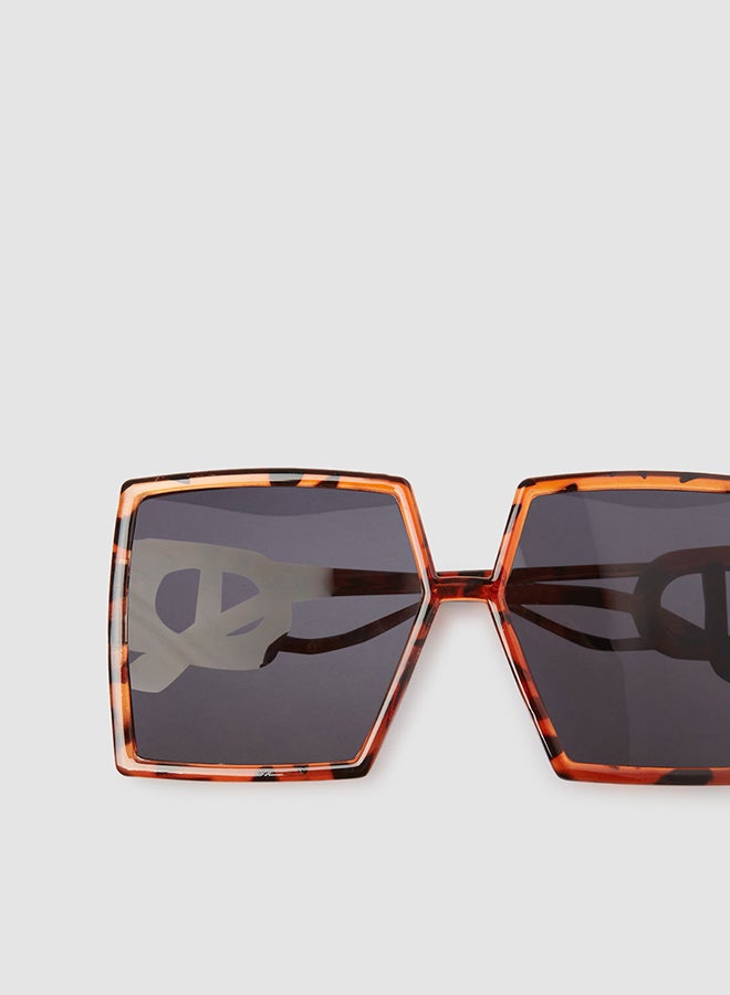 Generic - Women's Sunglass With Durable Frame Lens Color Grey Frame Color Tiger Pattern - Image 1