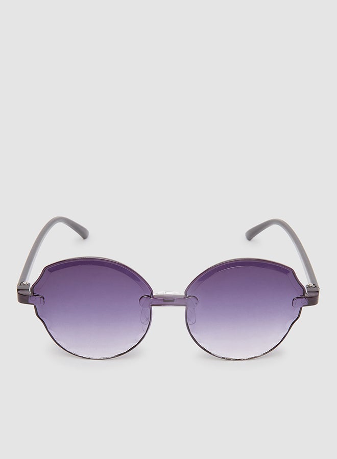 Women's Sunglass With Durable Frame Lens Color Purple Frame Color Black - Image 1