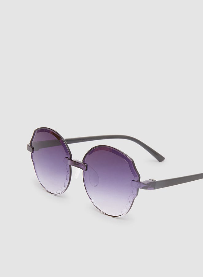 Women's Sunglass With Durable Frame Lens Color Purple Frame Color Black - Image 3