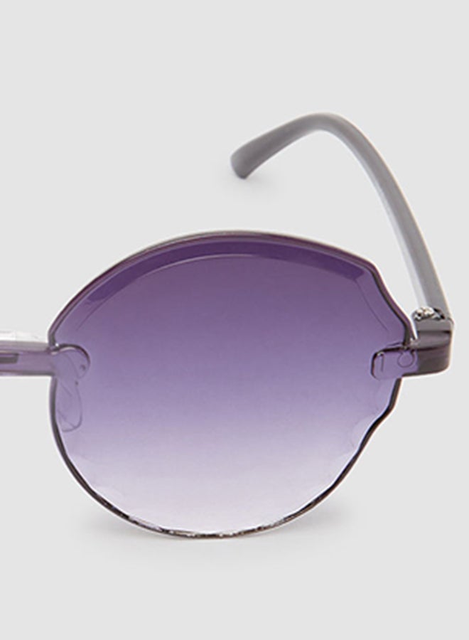 Women's Sunglass With Durable Frame Lens Color Purple Frame Color Black - Image 5
