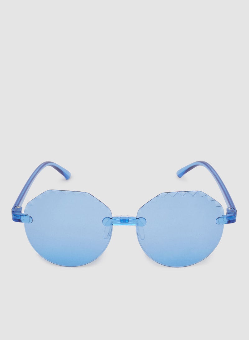 ماركة غير محددة - Women's Sunglass With Durable Frame Lens Color Blue Frame Color Blue - Image 1
