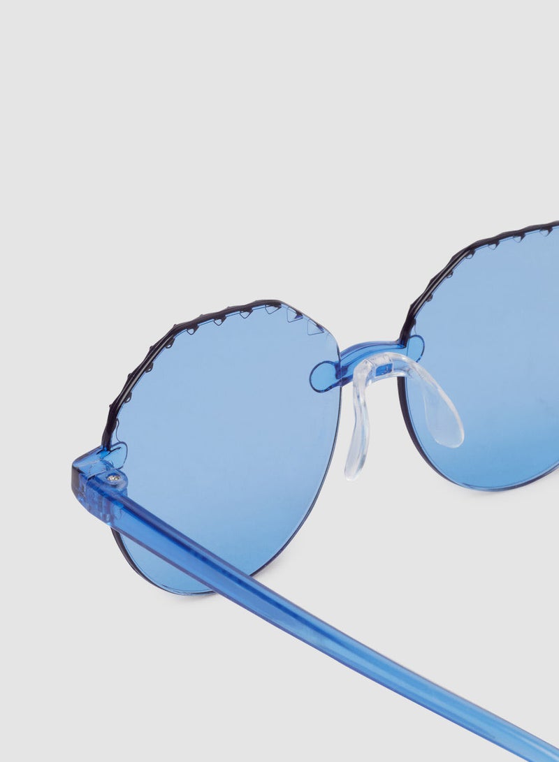 ماركة غير محددة - Women's Sunglass With Durable Frame Lens Color Blue Frame Color Blue - Image 1
