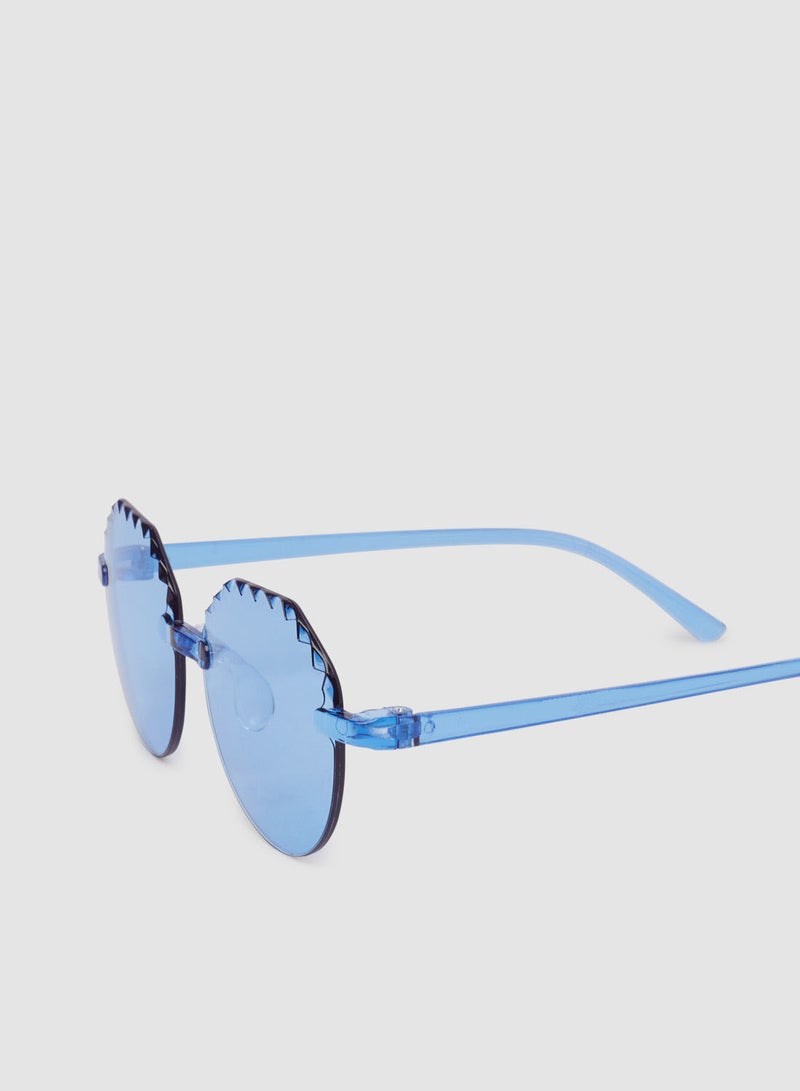ماركة غير محددة - Women's Sunglass With Durable Frame Lens Color Blue Frame Color Blue - Image 1