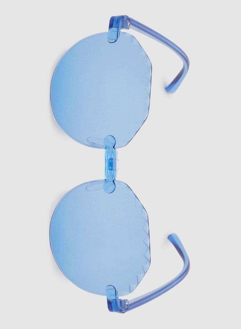 ماركة غير محددة - Women's Sunglass With Durable Frame Lens Color Blue Frame Color Blue - Image 1