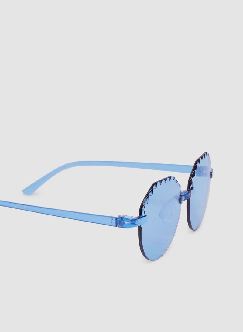 ماركة غير محددة - Women's Sunglass With Durable Frame Lens Color Blue Frame Color Blue - Image 1