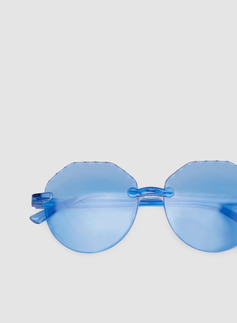 ماركة غير محددة - Women's Sunglass With Durable Frame Lens Color Blue Frame Color Blue - Image 1