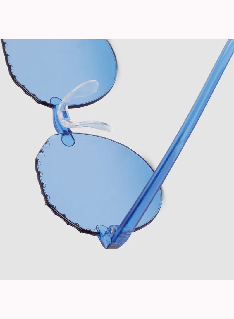 ماركة غير محددة - Women's Sunglass With Durable Frame Lens Color Blue Frame Color Blue - Image 1