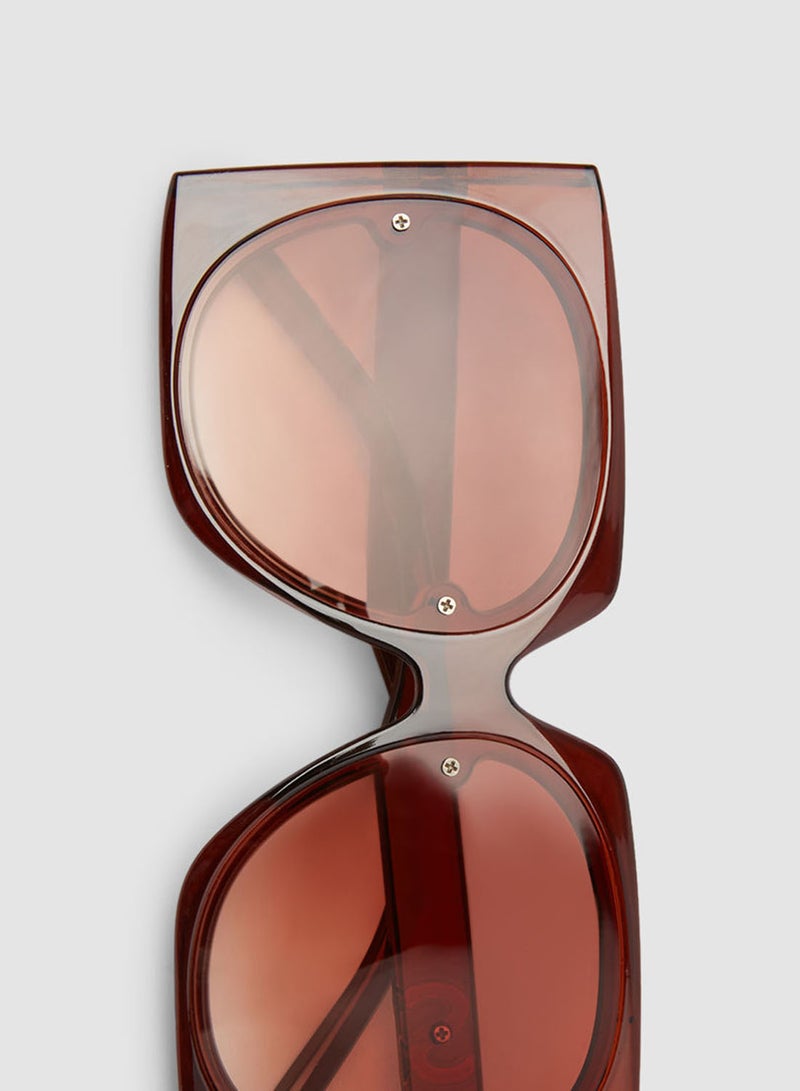Generic - Women's Sunglass With Durable Frame Lens Color Brown Frame Color Brown - Image 1