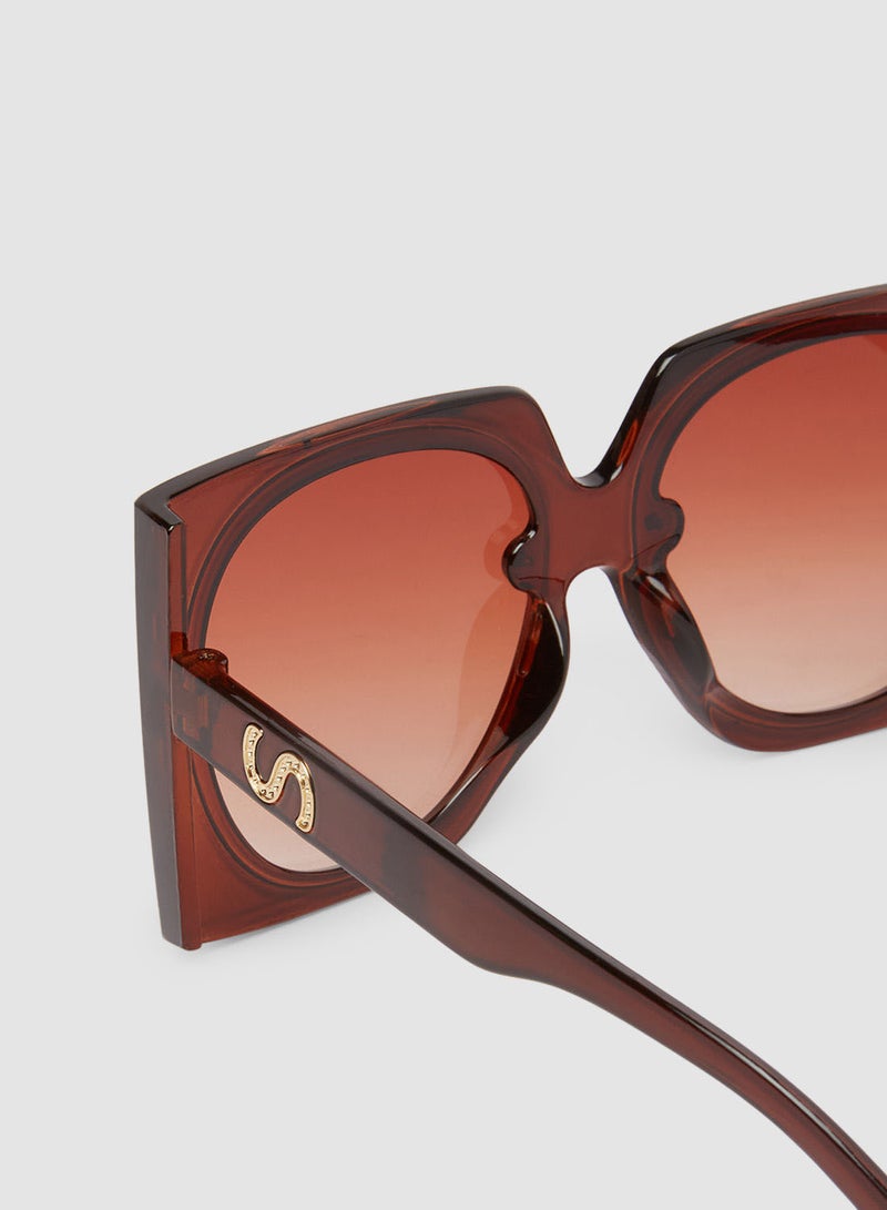 Generic - Women's Sunglass With Durable Frame Lens Color Brown Frame Color Brown - Image 1