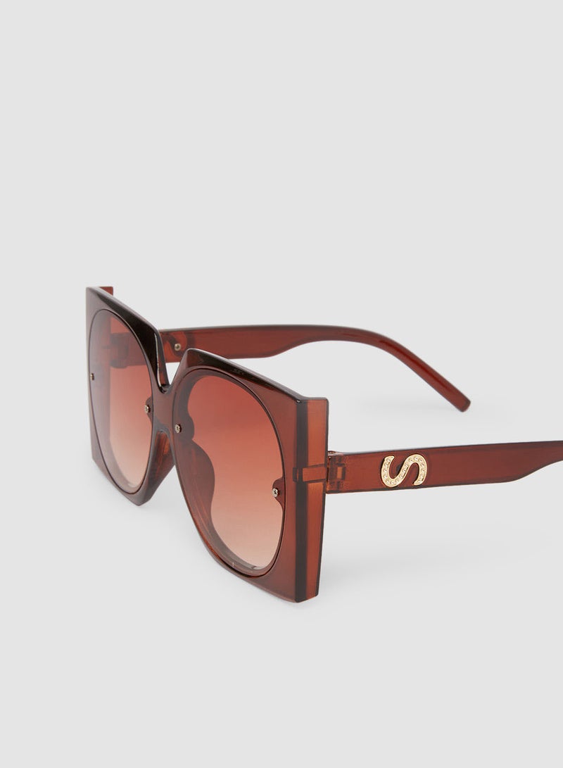 Generic - Women's Sunglass With Durable Frame Lens Color Brown Frame Color Brown - Image 1