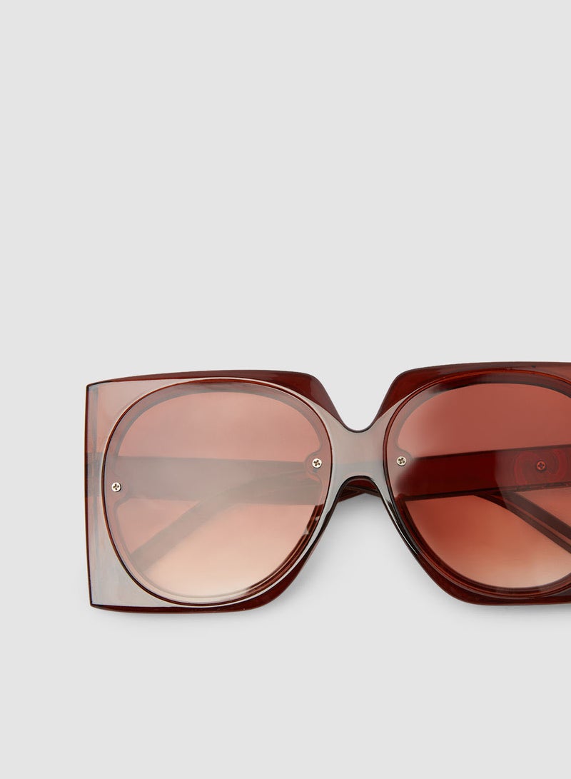 Generic - Women's Sunglass With Durable Frame Lens Color Brown Frame Color Brown - Image 1