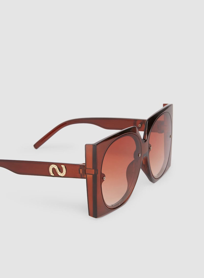 Generic - Women's Sunglass With Durable Frame Lens Color Brown Frame Color Brown - Image 1