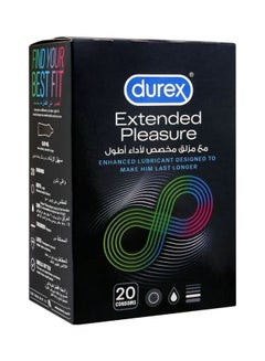 Extended Pleasure Longer Lasting Condoms, 20-Pack