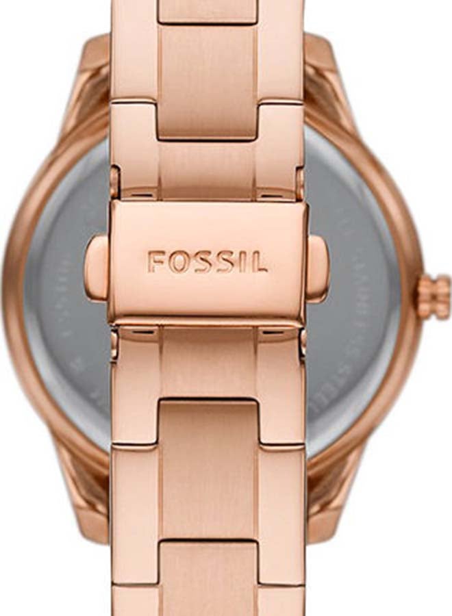 FOSSIL - Women's Stella Sport Multifunction Round Shape Stainless Steel Analog Wrist Watch ES5106 - 37 mm - Rose Gold - Image 1