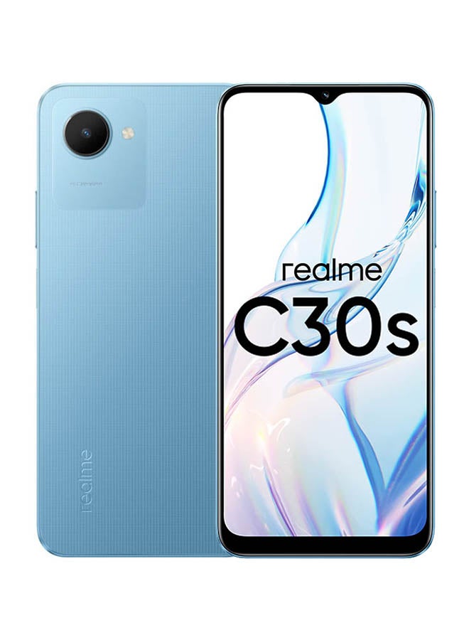 ريل مي - هاتف C30s ثنائي الشريحة بذاكرة رام سعة 4 جيجابايت وذاكرة داخلية سعة 64 جيجابايت ويدعم تقنية 4G بلون أزرق ستريب - إصدار الشرق الأوسط - Image 1